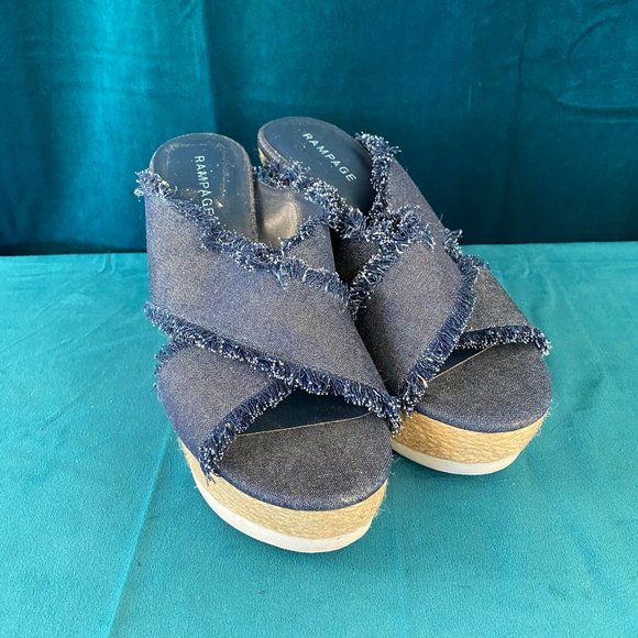 Rampage Denim Fabia Espadrille Wedge - Picture 2 of 6